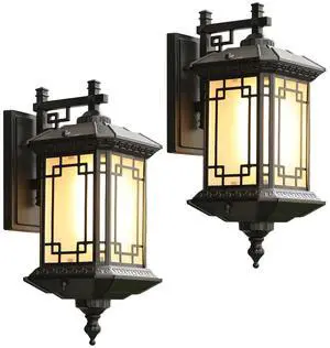 Exterior Waterproof Outdoor Wall Lights 17.3" Aluminum Porch Sconces Industrial Anti-Rust Matte Black Outside Lantern for Entryway Garage Patio Exterior Waterproof Outdoor Wall Lights 17.3" Aluminum Porch Sconces Industrial Anti-Rust Matte Black Outside Lantern for Entryway Garage Patio