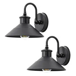 Outdoor Barn Light Farmhouse Vintage Gooseneck Wall Sconce Exterior Waterproof Porch Wall Light Fixtures 9.44 Inch Wall Mount Outdoor Wall Lamp. Black, E26/E27 Base Outdoor Barn Light Farmhouse Vintage Gooseneck Wall Sconce Exterior Waterproof Porch Wall Light Fixtures 9.44 Inch Wall Mount Outdoor Wall Lamp. Black, E26/E27 Base