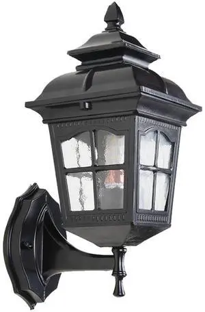 Outdoor Antique Wall Light Aluminum Waterproof Exterior Porch Wall Lanterns with Water Ripple Glass 12.5" Black Vintage Outdoor Sconce for House Front Porch Patio Outdoor Antique Wall Light Aluminum Waterproof Exterior Porch Wall Lanterns with Water Ripple Glass 12.5" Black Vintage Outdoor Sconce for House Front Porch Patio