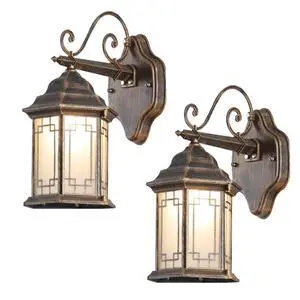 13 inch Vintage Outdoor Wall Lights Aluminum Exterior Porch Wall Sconce with Soft Light Glass lampshade E26 Waterproof Outdoor Lantern for Garage Front Porch Entryway Patio 13 inch Vintage Outdoor Wall Lights Aluminum Exterior Porch Wall Sconce with Soft Light Glass lampshade E26 Waterproof Outdoor Lantern for Garage Front Porch Entryway Patio