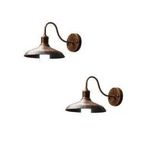 Gooseneck Barn Light Outdoor Anti-Rust Waterproof Bronze Wall Sconce Wall Mount Retro Porch Wall Lighting Farmhouse Exterior Lighting Fixture for Garage Patio Doorway Gooseneck Barn Light Outdoor Anti-Rust Waterproof Bronze Wall Sconce Wall Mount Retro Porch Wall Lighting Farmhouse Exterior Lighting Fixture for Garage Patio Doorway