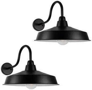 Outdoor Gooseneck Large Barn Light 16 Inch Dome Exterior Wall Sconce Anti-Rust Waterproof Vintage Porch Wall Light Fixtures Wall Mount Outdoor Farmhouse Light Fixture Outdoor Gooseneck Large Barn Light 16 Inch Dome Exterior Wall Sconce Anti-Rust Waterproof Vintage Porch Wall Light Fixtures Wall Mount Outdoor Farmhouse Light Fixture