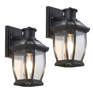 Outdoor Wall Lanterns Aluminum Exterior Waterproof Wall Light Vintage Porch Wall Lighting with Clear Glass Shade for Porch Front Door Way Garage Patio Outdoor Wall Lanterns Aluminum Exterior Waterproof Wall Light Vintage Porch Wall Lighting with Clear Glass Shade for Porch Front Door Way Garage Patio