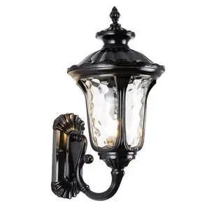 Waterproof Exterior Wall Sconce 15.7 inch Aluminum Outdoor Wall Lanterns Porch Lights with Water Pattern Glass Shades E26 Vintage Outdoor Light Fixtures for House Garage Patio Waterproof Exterior Wall Sconce 15.7 inch Aluminum Outdoor Wall Lanterns Porch Lights with Water Pattern Glass Shades E26 Vintage Outdoor Light Fixtures for House Garage Patio