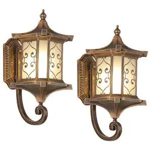 17.7 Inch Large Outdoor Wall Lanterns IP65 Waterproof Anti-Rust Retro Front Porch Lights Aluminum Wall Mount Exterior Light Fixtures with Frosted Glass for House Patio Entryway Garage 17.7 Inch Large Outdoor Wall Lanterns IP65 Waterproof Anti-Rust Retro Front Porch Lights Aluminum Wall Mount Exterior Light Fixtures with Frosted Glass for House Patio Entryway Garage