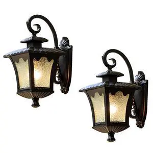 Vintage Outdoor Light Fixtures Anti-Rust Outside Black Wall Lanterns Aluminium Waterproof Exterior Porch Lights for Front Door Garage Patio Vintage Outdoor Light Fixtures Anti-Rust Outside Black Wall Lanterns Aluminium Waterproof Exterior Porch Lights for Front Door Garage Patio