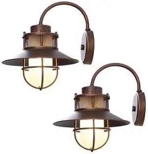 Gooseneck Retro Outdoor Wall Lights Exterior Anti-Rust Waterproof Bronze Wall Sconce 11 Inch Wall Mount Farmhouse Barn Light Antique Iron Porch Wall Light Fixtures Gooseneck Retro Outdoor Wall Lights Exterior Anti-Rust Waterproof Bronze Wall Sconce 11 Inch Wall Mount Farmhouse Barn Light Antique Iron Porch Wall Light Fixtures