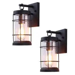 Outdoor Iron Glass Wall Sconces Vintage Waterproof Wall Lights 11.8 Inch Exterior Porch Wall Light Fixtures Garage Patio Door Way Wall Mount Lighting Luminaire Outdoor Iron Glass Wall Sconces Vintage Waterproof Wall Lights 11.8 Inch Exterior Porch Wall Light Fixtures Garage Patio Door Way Wall Mount Lighting Luminaire