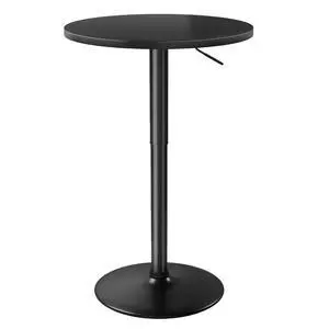 Bistro Pub Table Height Adjustable Round Bar Table 27.4-36 Inches, 360°Swivel Cocktail Table for Dining Room, Party, Café (1, Black) Bistro Pub Table Height Adjustable Round Bar Table 27.4-36 Inches, 360°Swivel Cocktail Table for Dining Room, Party, Café (1, Black)