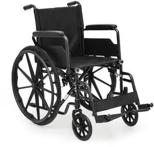 monicare Folding Self-Propelled Wheelchair, Heavy-Duty Wheel Chair with Flip-Back Armrest Swing-Away Footrest, 18 Inch Wide Seat All-Terrain Wheelchair for Adults, 300lbs Capacity, Black monicare Folding Self-Propelled Wheelchair, Heavy-Duty Wheel Chair with Flip-Back Armrest Swing-Away Footrest, 18 Inch Wide Seat All-Terrain Wheelchair for Adults, 300lbs Capacity, Black