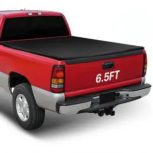 Soft Tri-Fold Truck Bed Cover Soft Vinyl Tonneau Cover Compatible with 2007-2013 GMC Sierra Chevy Silverado 1500 Fleetside/Styleside 6.5Ft Bed Soft Tri-Fold Truck Bed Cover Soft Vinyl Tonneau Cover Compatible with 2007-2013 GMC Sierra Chevy Silverado 1500 Fleetside/Styleside 6.5Ft Bed