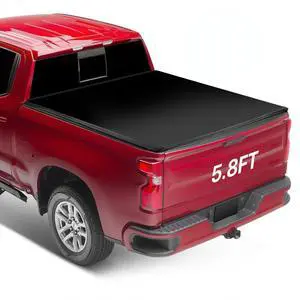 Roll-Up Truck Bed Cover Soft Vinyl Tonneau Cover Compatible with 2007-2018 Silverado Sierra 1500 5.75 Ft. Fleetside Bed Roll-Up Truck Bed Cover Soft Vinyl Tonneau Cover Compatible with 2007-2018 Silverado Sierra 1500 5.75 Ft. Fleetside Bed