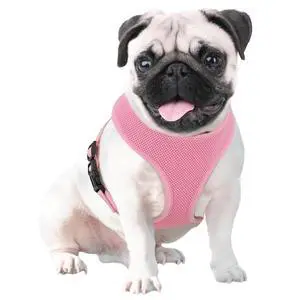 Dog Harness for Medium Sized Dog, Soft Puppy Padded Vest for Walking, Running, Training - Pink, L Dog Harness for Medium Sized Dog, Soft Puppy Padded Vest for Walking, Running, Training - Pink, L
