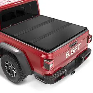 Hard Truck Bed Cover Tri-Fold Tonneau Cover Compatible with 2020-2023 Jeep Gladiator 5.5 Ft. Fleetside Bed Hard Truck Bed Cover Tri-Fold Tonneau Cover Compatible with 2020-2023 Jeep Gladiator 5.5 Ft. Fleetside Bed