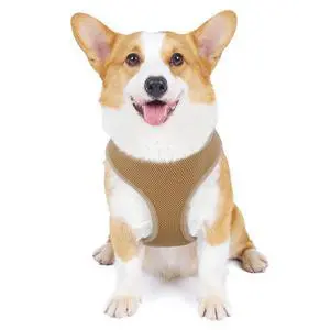Dog Harness for Small Sized Dog, Soft Puppy Padded Vest for Walking, Running, Training - Light Brown, M Dog Harness for Small Sized Dog, Soft Puppy Padded Vest for Walking, Running, Training - Light Brown, M