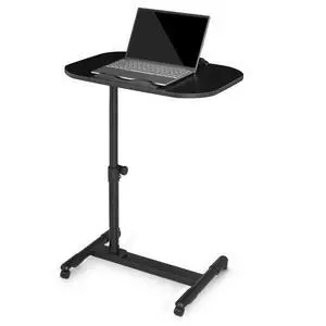 Rolling Mobile Standing Desk 360° Rotatable Panel Adjustable Height 59''-89'' Portable Overbed Laptop Sofa Table Cart with Wheels for Offices Home Medical, Black Rolling Mobile Standing Desk 360° Rotatable Panel Adjustable Height 59''-89'' Portable Overbed Laptop Sofa Table Cart with Wheels for Offices Home Medical, Black