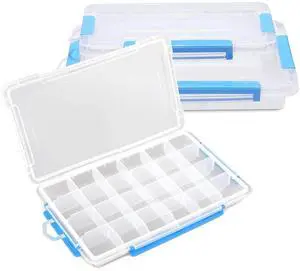 Portable Tackle Boxes with Removable Dividers Plastic Grid Storage Box Waterproof Small Parts Organizer Box for Fishing, Art Craft, Bead, Jewelry (3 Pack, 9/15/24 Grids, Black) Portable Tackle Boxes with Removable Dividers Plastic Grid Storage Box Waterproof Small Parts Organizer Box for Fishing, Art Craft, Bead, Jewelry (3 Pack, 9/15/24 Grids, Black)