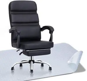 Executive Office Chair + Chair MAT, Computer Desk Chair with Footrest Height Adjustable Rolling Casters 90°-135° Reclining + Rectangular Chair Mat for Carpet Executive Office Chair + Chair MAT, Computer Desk Chair with Footrest Height Adjustable Rolling Casters 90°-135° Reclining + Rectangular Chair Mat for Carpet