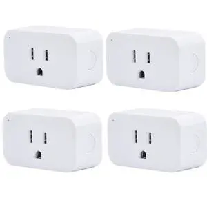Smart Plug 4 Pack, 15A Smart Outlet with Timer Function, Zigbee Repeater, ETL Certified, Requires ZigBee Hub, No Power Meter Smart Plug 4 Pack, 15A Smart Outlet with Timer Function, Zigbee Repeater, ETL Certified, Requires ZigBee Hub, No Power Meter