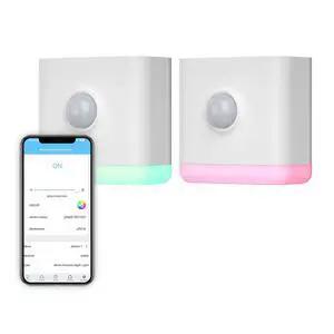Multi-Function Night Light 2 Pack, Zigbee Repeater, 3-in-1 Combines a Motion Sensor, a Illumination Sensor and RGB Color Night Light, 1-100% Adjustable Brightness, Zigbee hub Required Multi-Function Night Light 2 Pack, Zigbee Repeater, 3-in-1 Combines a Motion Sensor, a Illumination Sensor and RGB Color Night Light, 1-100% Adjustable Brightness, Zigbee hub Required