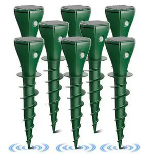 8 Packs Mole Repeller for Lawns, Solar Powered Mole Repellent Ultrasonic Vole & Gopher Deterrent, IP 65 Waterproof Humane Pest Control for Gopher Vole Snake in Lawn, Garden & Yard 8 Packs Mole Repeller for Lawns, Solar Powered Mole Repellent Ultrasonic Vole & Gopher Deterrent, IP 65 Waterproof Humane Pest Control for Gopher Vole Snake in Lawn, Garden & Yard