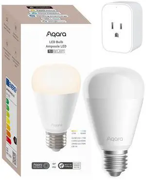 Thread/Zigbee Smart LED Light Bulb T2 E26 with Smart Plug,Tunable White (2700K-6500K),75W Equivalent,Matter, Works with HomeKit,Alexa,Google Home Thread/Zigbee Smart LED Light Bulb T2 E26 with Smart Plug,Tunable White (2700K-6500K),75W Equivalent,Matter, Works with HomeKit,Alexa,Google Home