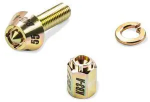 Factor 55 00045 Winch Lock - Metric Replaces one of Four Winch mounting Bolts with a Proprietary Theft-Prevention Bolt Factor 55 00045 Winch Lock - Metric Replaces one of Four Winch mounting Bolts with a Proprietary Theft-Prevention Bolt