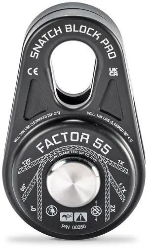 Factor 55 00280-06 Snatch Block Pro Compact and Lightweight Snatch Blocks. Ideal for Ultimate Performance Without compromising on Heavy Bulky Equipment Factor 55 00280-06 Snatch Block Pro Compact and Lightweight Snatch Blocks. Ideal for Ultimate Performance Without compromising on Heavy Bulky Equipment