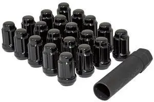 Gorilla Lug Nut, Acorn, 12 mm x 1.50 Thread, 60 Degree Seat, Closed End, Key, Steel, Black Chrome, Universal, Set of 20 Gorilla Lug Nut, Acorn, 12 mm x 1.50 Thread, 60 Degree Seat, Closed End, Key, Steel, Black Chrome, Universal, Set of 20