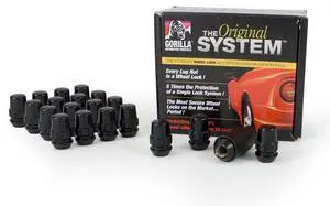 Gorilla Automotive 71683NBC "The System" Acorn Black Chrome Wheel Locks (1/2" Thread Size) - For 5 Lug Wheels Gorilla Automotive 71683NBC "The System" Acorn Black Chrome Wheel Locks (1/2" Thread Size) - For 5 Lug Wheels