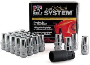 Gorilla Automotive 76604N "The System" Duplex Acorn Wheel Locks (14mm x 2.00 Thread Size) - For 6 Lug Wheels Gorilla Automotive 76604N "The System" Duplex Acorn Wheel Locks (14mm x 2.00 Thread Size) - For 6 Lug Wheels
