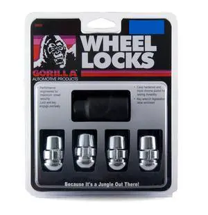 Gorilla Automotive Products 38431XL Chrome Wheel Lock, Set of 4 (Seat 12mm x 1.50 Thread Size) Gorilla Automotive Products 38431XL Chrome Wheel Lock, Set of 4 (Seat 12mm x 1.50 Thread Size)