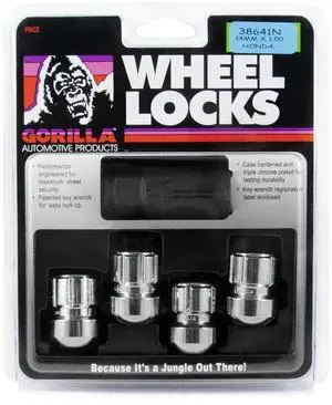 Gorilla Automotive 38641N Chrome Honda/Acura Ball Seat Wheel Locks (14mm x 1.50 Thread Size) Gorilla Automotive 38641N Chrome Honda/Acura Ball Seat Wheel Locks (14mm x 1.50 Thread Size)
