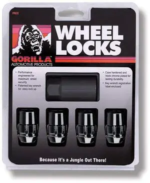 Gorilla Automotive 71641NBC Acorn Black Wheel Locks (14mm x 1.50 Thread Size) - Pack of 4 Gorilla Automotive 71641NBC Acorn Black Wheel Locks (14mm x 1.50 Thread Size) - Pack of 4