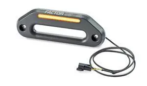 Factor 55 00216-06 Lighted 1" Hawse Fairlead with Integrated Light bar iluminating winching Area. Ideal for 4x4 Off Road Adventures. Factor 55 00216-06 Lighted 1" Hawse Fairlead with Integrated Light bar iluminating winching Area. Ideal for 4x4 Off Road Adventures.
