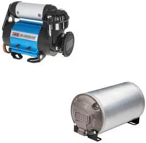 On-Board Air Compressor with On Board Aluminum Air Tank 1 Gallon for Air Compressors Bundle. Ideal for air storage for Air Compressors in optimal conditions and ready to use On-Board Air Compressor with On Board Aluminum Air Tank 1 Gallon for Air Compressors Bundle. Ideal for air storage for Air Compressors in optimal conditions and ready to use