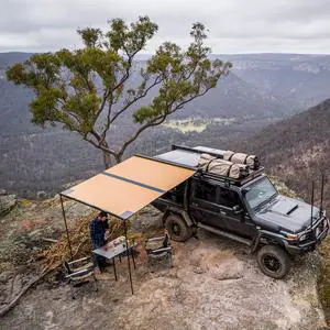 ARB 4x4 Accessories 814412 Retractable Black Aluminium Awning with Led Light Strip Included 2500x2500mm 8.2 x 8.2 feet Ideal for 4x4 Off Road Adventures, Camping, Outdoor Experience ARB 4x4 Accessories 814412 Retractable Black Aluminium Awning with Led Light Strip Included 2500x2500mm 8.2 x 8.2 feet Ideal for 4x4 Off Road Adventures, Camping, Outdoor Experience