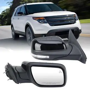 Passenger Side Mirror for Ford Explorer 2011-2015 Textured Black (9 Pins) | Mirrors with Power Glass Heated with Turn Signal Light Puddle Lamp Blind Spot Detection(Right) Passenger Side Mirror for Ford Explorer 2011-2015 Textured Black (9 Pins) | Mirrors with Power Glass Heated with Turn Signal Light Puddle Lamp Blind Spot Detection(Right)