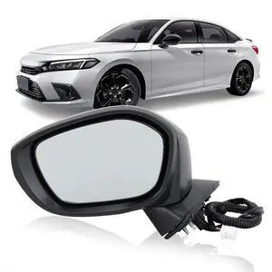 Left Driver Side Mirror Compatible With 2022 2023 2024 2025 Honda Civic Sedan/Hatchback,Mirrors with Power Glass,Non-Heated,Manual Folding Black Replaces# HO1321350 76208T20A01 Left Driver Side Mirror Compatible With 2022 2023 2024 2025 Honda Civic Sedan/Hatchback,Mirrors with Power Glass,Non-Heated,Manual Folding Black Replaces# HO1321350 76208T20A01