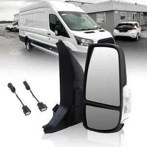 Passenger Side Mirror,Mirrors Compatible with 2015-2021 Ford Transit 150 250 350 350 HD,Transit Side View Mirror with Power Glass,Heated,Signal Light,With Indicator (Black) Short Arm 6 Pins Passenger Side Mirror,Mirrors Compatible with 2015-2021 Ford Transit 150 250 350 350 HD,Transit Side View Mirror with Power Glass,Heated,Signal Light,With Indicator (Black) Short Arm 6 Pins
