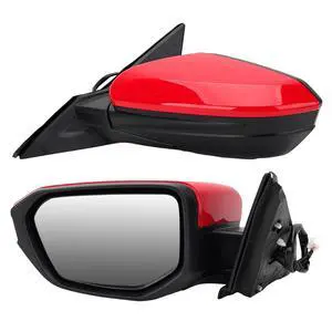 Driver Side View Mirror Compatible With 2016 2017 2018 2019 2020 2021 Honda Civic Coupe Sedan Hatchback,Mirror with Power Glass,Non-Heated,Manual Folding(Red) Driver Side View Mirror Compatible With 2016 2017 2018 2019 2020 2021 Honda Civic Coupe Sedan Hatchback,Mirror with Power Glass,Non-Heated,Manual Folding(Red)