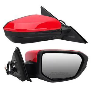 Passenger Side Mirror Compatible With 2016 2017 2018 2019 2020 2021 Honda Civic Coupe Sedan Hatchback,Mirror with Power Glass,Non-Heated,Manual Folding(Red) Passenger Side Mirror Compatible With 2016 2017 2018 2019 2020 2021 Honda Civic Coupe Sedan Hatchback,Mirror with Power Glass,Non-Heated,Manual Folding(Red)