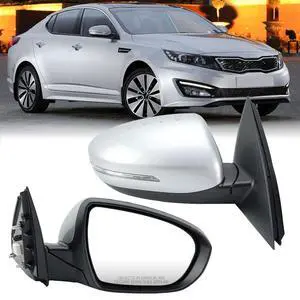 Passenger Side Mirror Compatible with 2011 2012 2013 Kia Optima Mirrors with Turn Signal Light,Power Glass,Manual Folding,Silvery (5 Pins) Passenger Side Mirror Compatible with 2011 2012 2013 Kia Optima Mirrors with Turn Signal Light,Power Glass,Manual Folding,Silvery (5 Pins)