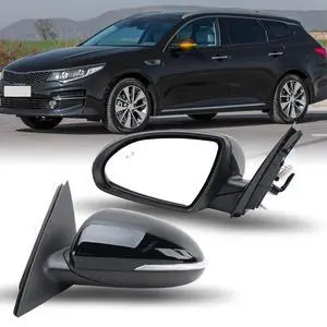 Left Driver Side Mirror Compatible with Kia Optima 2016-2020 Mirrors with Blind Spot Monitor Heated Signal Light Manual Folding Replace KI1320221 Black 8 Pins Left Driver Side Mirror Compatible with Kia Optima 2016-2020 Mirrors with Blind Spot Monitor Heated Signal Light Manual Folding Replace KI1320221 Black 8 Pins