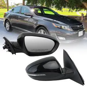 Passenger Side Mirror Compatible with 2014 2015 Kia Optima Mirrors with Heated,Turn Signal Light,Power Glass,Manual Folding,Replace KI1321175 Black (6 Pins) Passenger Side Mirror Compatible with 2014 2015 Kia Optima Mirrors with Heated,Turn Signal Light,Power Glass,Manual Folding,Replace KI1321175 Black (6 Pins)