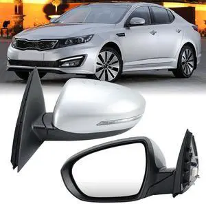 Driver Side Mirror Compatible with 2011 2012 2013 Kia Optima Mirrors with Turn Signal Light,Power Glass,Manual Folding,Silvery (5 Pins) Driver Side Mirror Compatible with 2011 2012 2013 Kia Optima Mirrors with Turn Signal Light,Power Glass,Manual Folding,Silvery (5 Pins)
