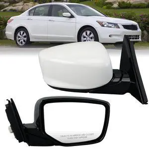 Passenger Side Mirror Compatible with Honda Accord 2008 2009 2010 2011 2012 Mirrors with Heated Power Glass Manual Folding Right Door Mirrors Assembly 5 Pins White Passenger Side Mirror Compatible with Honda Accord 2008 2009 2010 2011 2012 Mirrors with Heated Power Glass Manual Folding Right Door Mirrors Assembly 5 Pins White