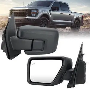 Driver Side Door Mirror Compatible With 2021 2022 2023 2024 2025 Ford F150 Mirror with Blind Spot Heated Power Glass Manual Folding,Matte Black (7Pins) Driver Side Door Mirror Compatible With 2021 2022 2023 2024 2025 Ford F150 Mirror with Blind Spot Heated Power Glass Manual Folding,Matte Black (7Pins)