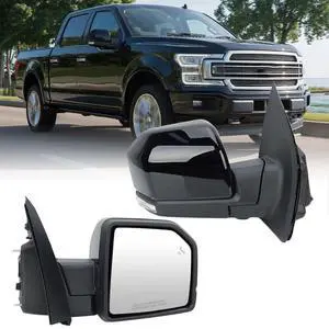 Passenger Side Mirror Compatible with 2015-2020 Ford F150 Mirrors with Camera Power Folding Memory Heated Turn Signal Blind Spot Detection,Puddle Lights,Temperature Sensor Black (18+4 Pins) Passenger Side Mirror Compatible with 2015-2020 Ford F150 Mirrors with Camera Power Folding Memory Heated Turn Signal Blind Spot Detection,Puddle Lights,Temperature Sensor Black (18+4 Pins)