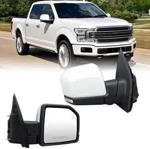 Passenger Side Mirror Compatible with 2015-2020 Ford F150 Mirrors with Camera Power Folding Memory Heated Turn Signal Blind Spot Detection,Puddle Lights,Temperature Sensor White(18+4 Pins) Passenger Side Mirror Compatible with 2015-2020 Ford F150 Mirrors with Camera Power Folding Memory Heated Turn Signal Blind Spot Detection,Puddle Lights,Temperature Sensor White(18+4 Pins)